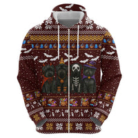 Affenpinscher Dog Halloween Christmas Hoodie Xmas Holiday Patterns - Wonder Print Shop