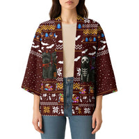 Affenpinscher Dog Halloween Christmas Kimono Xmas Holiday Patterns - Wonder Print Shop