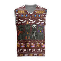 Affenpinscher Dog Halloween Christmas Knitted V-Neck Vest Xmas Holiday Patterns - Wonder Print Shop
