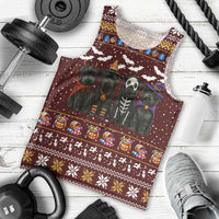 Affenpinscher Dog Halloween Christmas Men Tank Top Xmas Holiday Patterns - Wonder Print Shop