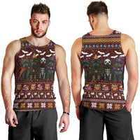 Affenpinscher Dog Halloween Christmas Men Tank Top Xmas Holiday Patterns - Wonder Print Shop