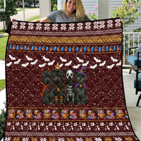 Affenpinscher Dog Halloween Christmas Quilt Xmas Holiday Patterns - Wonder Print Shop