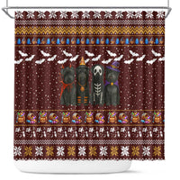 Affenpinscher Dog Halloween Christmas Shower Curtain Xmas Holiday Patterns - Wonder Print Shop