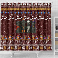 Affenpinscher Dog Halloween Christmas Shower Curtain Xmas Holiday Patterns - Wonder Print Shop