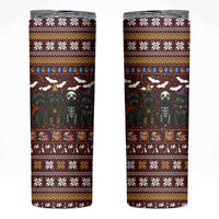 Affenpinscher Dog Halloween Christmas Skinny Tumbler Xmas Holiday Patterns - Wonder Print Shop