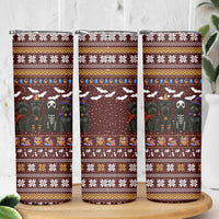 Affenpinscher Dog Halloween Christmas Skinny Tumbler Xmas Holiday Patterns - Wonder Print Shop