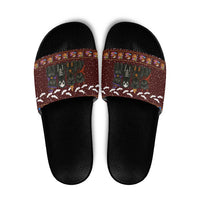 Affenpinscher Dog Halloween Christmas Slide Sandals Xmas Holiday Patterns - Wonder Print Shop