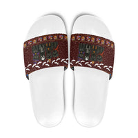 Affenpinscher Dog Halloween Christmas Slide Sandals Xmas Holiday Patterns - Wonder Print Shop