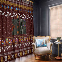 Affenpinscher Dog Halloween Christmas Window Curtain Xmas Holiday Patterns - Wonder Print Shop