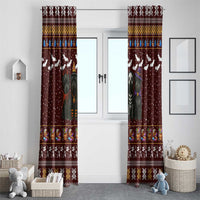 Affenpinscher Dog Halloween Christmas Window Curtain Xmas Holiday Patterns - Wonder Print Shop