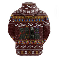 Affenpinscher Dog Halloween Christmas Zip Hoodie Xmas Holiday Patterns - Wonder Print Shop