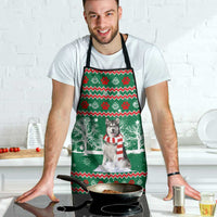 Alaskan Malamute Winter Tree Christmas Apron Xmas Holiday Patterns - Wonder Print Shop