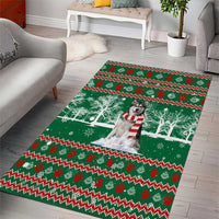 Alaskan Malamute Winter Tree Christmas Area Rug Xmas Holiday Patterns - Wonder Print Shop