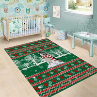 Alaskan Malamute Winter Tree Christmas Area Rug Xmas Holiday Patterns - Wonder Print Shop