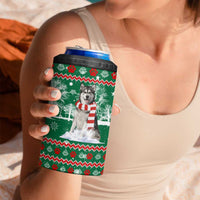 Alaskan Malamute Winter Tree Christmas 4 in 1 Can Cooler Tumbler Xmas Holiday Patterns - Wonder Print Shop