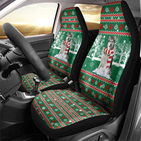 Alaskan Malamute Winter Tree Christmas Car Seat Cover Xmas Holiday Patterns - Wonder Print Shop