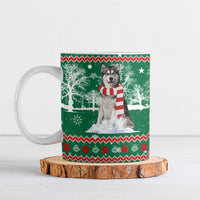 Alaskan Malamute Winter Tree Christmas Ceramic Mug Xmas Holiday Patterns - Wonder Print Shop