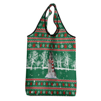Alaskan Malamute Winter Tree Christmas Grocery Bag Xmas Holiday Patterns - Wonder Print Shop