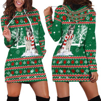 Alaskan Malamute Winter Tree Christmas Hoodie Dress Xmas Holiday Patterns - Wonder Print Shop
