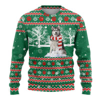 Alaskan Malamute Winter Tree Christmas Ugly Christmas Sweater Xmas Holiday Patterns - Wonder Print Shop