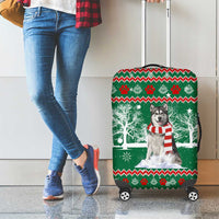 Alaskan Malamute Winter Tree Christmas Luggage Cover Xmas Holiday Patterns - Wonder Print Shop