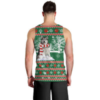 Alaskan Malamute Winter Tree Christmas Men Tank Top Xmas Holiday Patterns - Wonder Print Shop