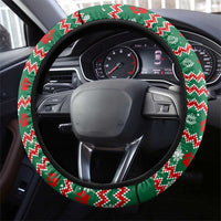 Alaskan Malamute Winter Tree Christmas Steering Wheel Cover Xmas Holiday Patterns - Wonder Print Shop