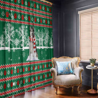 Alaskan Malamute Winter Tree Christmas Window Curtain Xmas Holiday Patterns - Wonder Print Shop