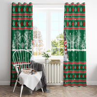 Alaskan Malamute Winter Tree Christmas Window Curtain Xmas Holiday Patterns - Wonder Print Shop