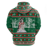 Alaskan Malamute Winter Tree Christmas Zip Hoodie Xmas Holiday Patterns - Wonder Print Shop