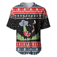 Alien Christmas Baseball Jersey Xmas Holiday Patterns - Wonder Print Shop