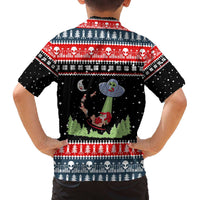 Alien Christmas Family Matching Off The Shoulder Long Sleeve Dress and Hawaiian Shirt Xmas Holiday Patterns - Wonder Print Shop