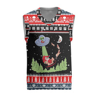 Alien Christmas Knitted V-Neck Vest Xmas Holiday Patterns - Wonder Print Shop