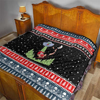 Alien Christmas Quilt Xmas Holiday Patterns - Wonder Print Shop