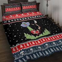 Alien Christmas Quilt Bed Set Xmas Holiday Patterns - Wonder Print Shop