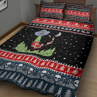 Alien Christmas Quilt Bed Set Xmas Holiday Patterns - Wonder Print Shop