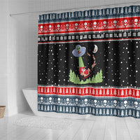 Alien Christmas Shower Curtain Xmas Holiday Patterns - Wonder Print Shop