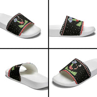 Alien Christmas Slide Sandals Xmas Holiday Patterns - Wonder Print Shop