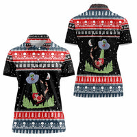 Alien Christmas Women Polo Shirt Xmas Holiday Patterns - Wonder Print Shop