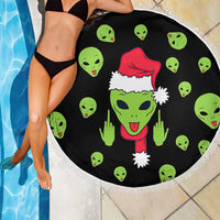 Alien Christmas Beach Blanket Xmas Holiday Patterns - Wonder Print Shop