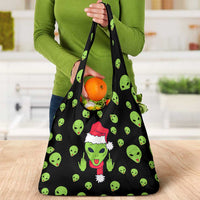 Alien Christmas Grocery Bag Xmas Holiday Patterns - Wonder Print Shop
