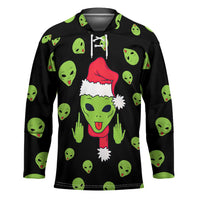 Alien Christmas Hockey Jersey Xmas Holiday Patterns - Wonder Print Shop