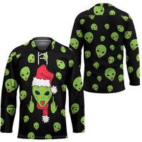 Alien Christmas Hockey Jersey Xmas Holiday Patterns - Wonder Print Shop