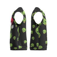 Alien Christmas Knitted V-Neck Vest Xmas Holiday Patterns - Wonder Print Shop