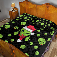Alien Christmas Quilt Bed Set Xmas Holiday Patterns - Wonder Print Shop