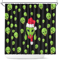 Alien Christmas Shower Curtain Xmas Holiday Patterns - Wonder Print Shop