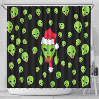 Alien Christmas Shower Curtain Xmas Holiday Patterns - Wonder Print Shop