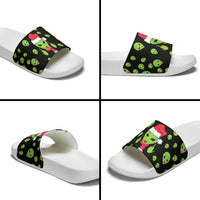 Alien Christmas Slide Sandals Xmas Holiday Patterns - Wonder Print Shop