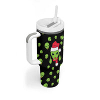 Alien Christmas Tumbler With Handle Xmas Holiday Patterns - Wonder Print Shop
