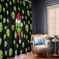 Alien Christmas Window Curtain Xmas Holiday Patterns - Wonder Print Shop